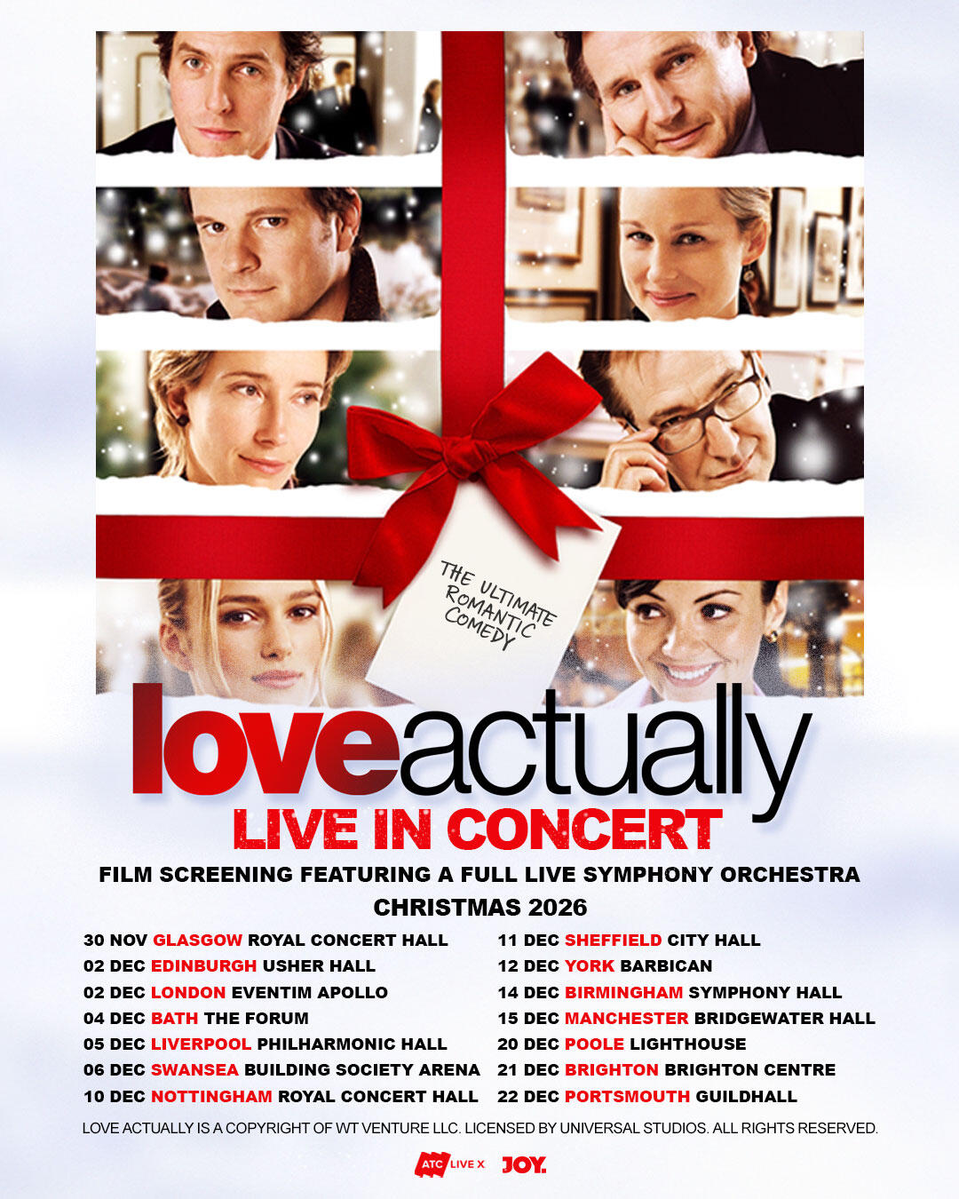 Love Actually is a copyright of WT Venture LLC. Licensed by Universal Studios. All Rights Reserved.